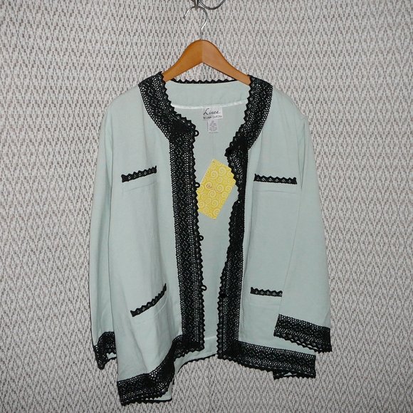 Linen Blazer 3/4 Sleeve Plus size 3X NWT - Picture 4 of 8